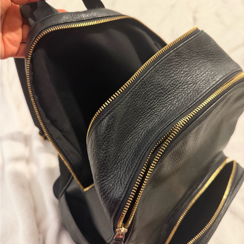 Coach Dark Gray Leather Men's Backpack - Picture 10 of 13